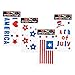 Gift Boutique Patriotic Window Gel Clings Party Decorations 6 Pack Fourth of July American Flag Stars and Stripes I Love America Red White and Blue USA Decals