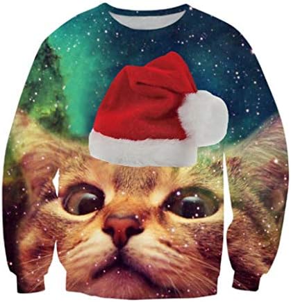 KSJK Unisex Funny Print Ugly Christmas Sweater Jumper