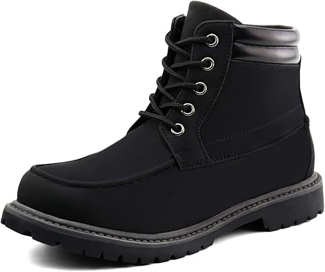 kids black work boots