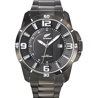 ALL BLACKS Herren Analog Quarz Smart Watch Armbanduhr mit Edelstahl Armband 680187