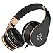 Sound Intone Headphones, Cute Headphones with Microphone and In Line Volume Control for Kids, Adjustable Foldable Headset with Perfect Sound for Iphone and Android Devices (Black Gold)