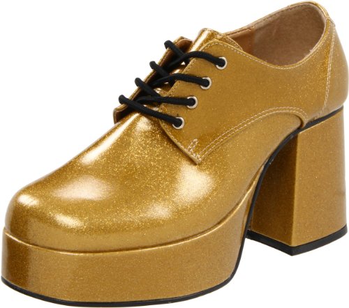 Funtasma by Pleaser Men's Jazz-02 Platform Oxford,Small,Pearlized Gold Gltr