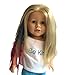 Clip in Hair Extensions for 18 inch and American Girl Dolls - Doll Wig Piece (Zebra Print Blue/Pink & Green/Blue)