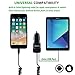 Car Charger, Czznn 4.8A Rapid USB Car Charger with Fast Charging Coiled Cable Compatible iPhone X / 8/8 Plus / 7 / 6s / 6s Plus 5S 5 5C SE, Pad and More, with Extra USB Port