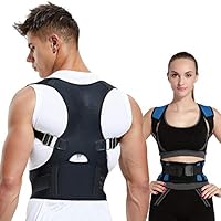 ABBLE Posture Corrector for Men and Women, Back Brace and Shoulder Support Trainer, Improves Posture and Support - Black (Medium)