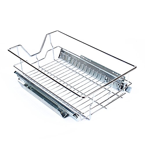 Kitchen Sliding Cabinet Organizer,Pull Out Chrome Wire Storage Basket Drawer Pull Out Cabinet Shelf for Kitchen Cabinets Cupboards (20.3 17.35.3