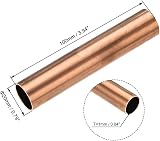 Sourcing Map Copper Round Tube 20mm OD 1mm Wall 100mm Length view 2