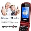 Uleway-Big-Button-Mobile-Phone-for-Elderly-Unlocked-Senior-Mobile-Phone-Easy-to-Use-Pay-as-You-Go-Flip-Phone-with-SOS-Emergency-Button-Charging-Cradle-24-177-Dual-Screen-Red Uleway Big Button Mobile Phone, Senior Unlocked Mobile Phone with Dock and 1000mAh Battery