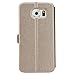 Galaxy S6 Case, EnGive Premium Slim Flip Imitation Leather Cover for Samsung Galaxy S6 G920 (Gold)