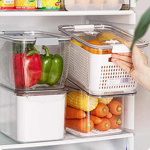 elabo Food Storage Containers Fridge Produce Saver Stackable