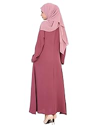 Zofocy Solid Color Women Abaya Modest Muslim Prayer