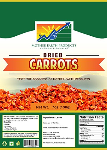 Mother earth products dried carrots (2 cup mylar)