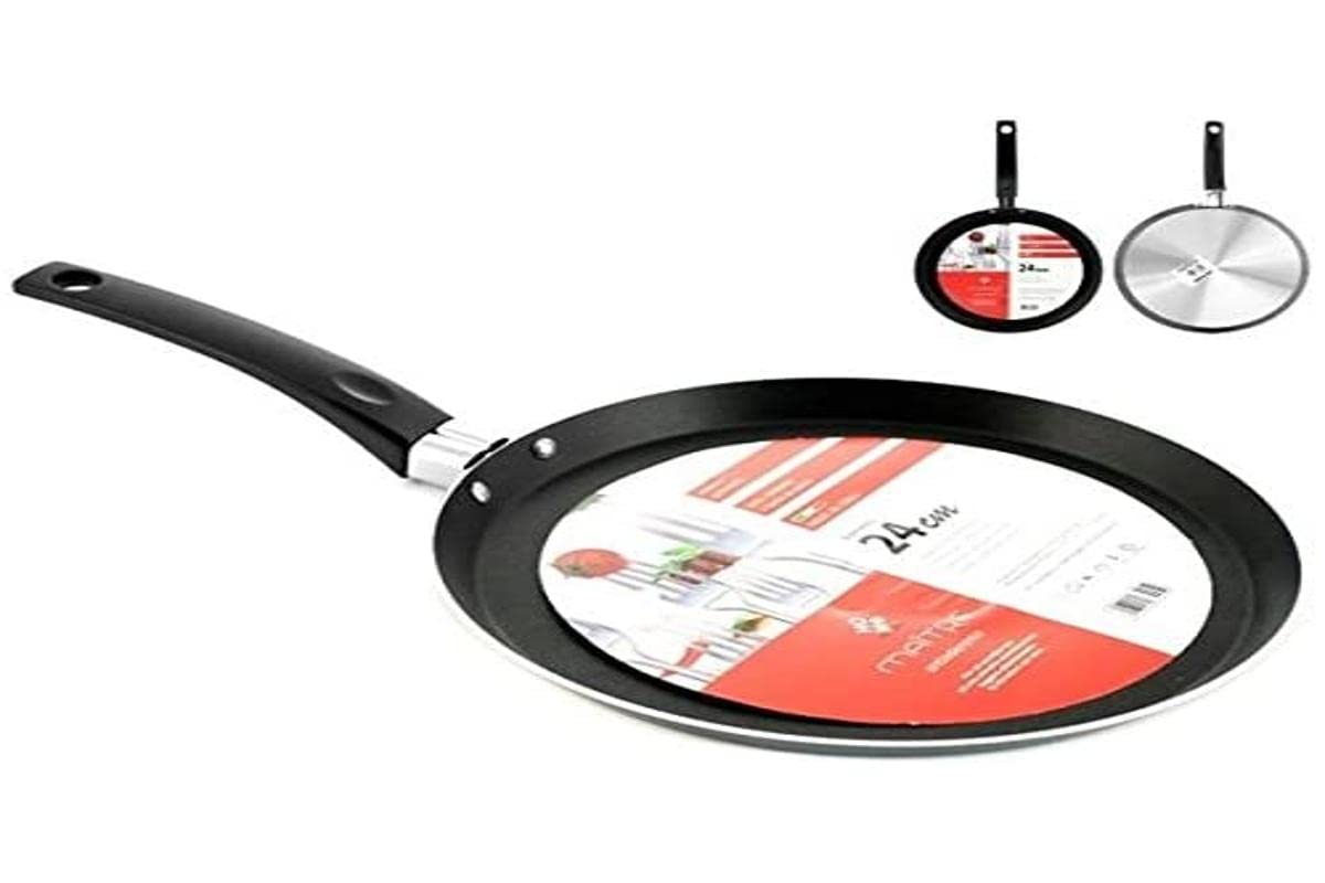 Home Maitre Crêpe Pan, Non-Stick Coating, 24 cm, Aluminium, black/anthracite