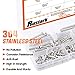 Rustark 150Pcs M5 304 Stainless Steel Round Pan Head Phillips Cross Screws Drive Self-Drilling Screws Assortment Kit