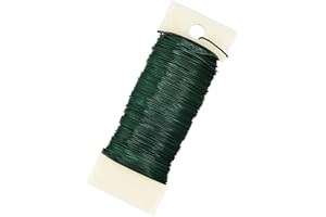 JFFX Floral Wire 38 Yards Paddle Wire 22 Gauge Florist Wire Flexible Green Flower Wire for Wreath Making Craft Floral Flower Arrangements