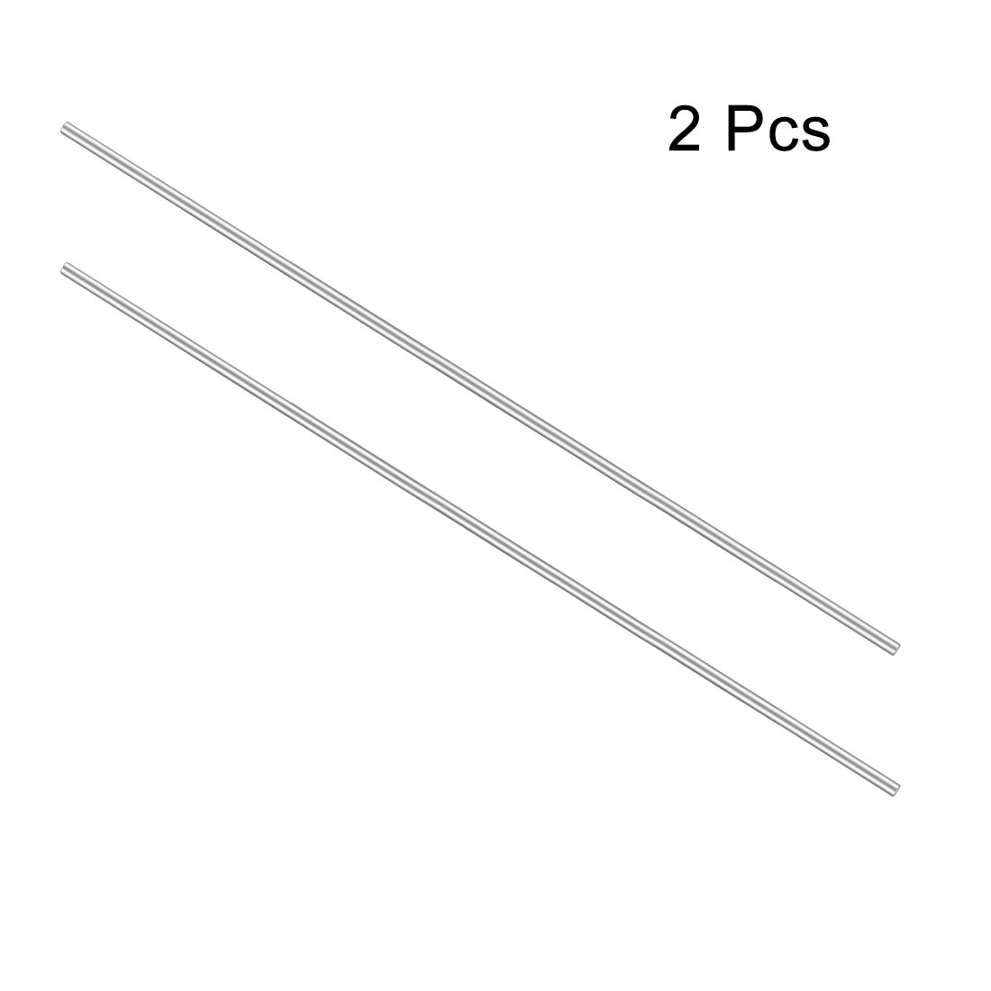 sourcing map Stainless Steel Solid Round Rods Metal Lathe Bar Stock for DIY Craft 300mmx3mm 2pcs, Grey, 300mm x 3mm - Image 4