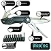 BlizeTec Multitool Pocket Knife Pliers: 15 Functional Tools with Shape Drop Point Serrated Edge Folding Knife, Multi Pliers, Can/Bottle Opener, Phillips Screwdriver, Bit Holder & 9 Utility Sets