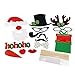 Tinksky A Set of 17pcs DIY Funny Glasses Moustache Red Lips Deer Horn Santa Hat On Sticks Christmas Wedding Party Photo Booth Props