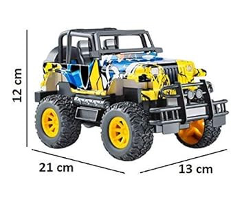 Siddhi vinayak Battery Operated Friction Powered Hip Hop Jeep Toy with Light and Sound Effects