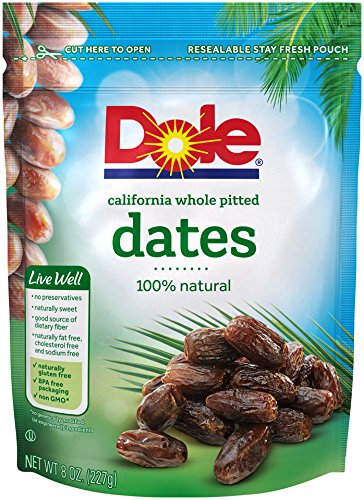 Dole California Whole Pitted Dates, Dried Fruit, Gluten Free Snack, 8 Oz Bag - Thumbnail 5