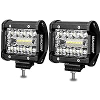 Led Light Bar 4 Inch BEAMCORN Led Pods 120W 12000Lm Waterproof Cube Spot Flood Combo Off Road Lights Driving Backup Lights for Trucks Jeep RZR ATV UTE UTV