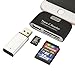 Innolage USB3.1 Type C Hub Beautiful Portable Mini USB OTG Adapter with LED USB C Hub USB SD TF Micro USB OTG Hub Adapter (Black)