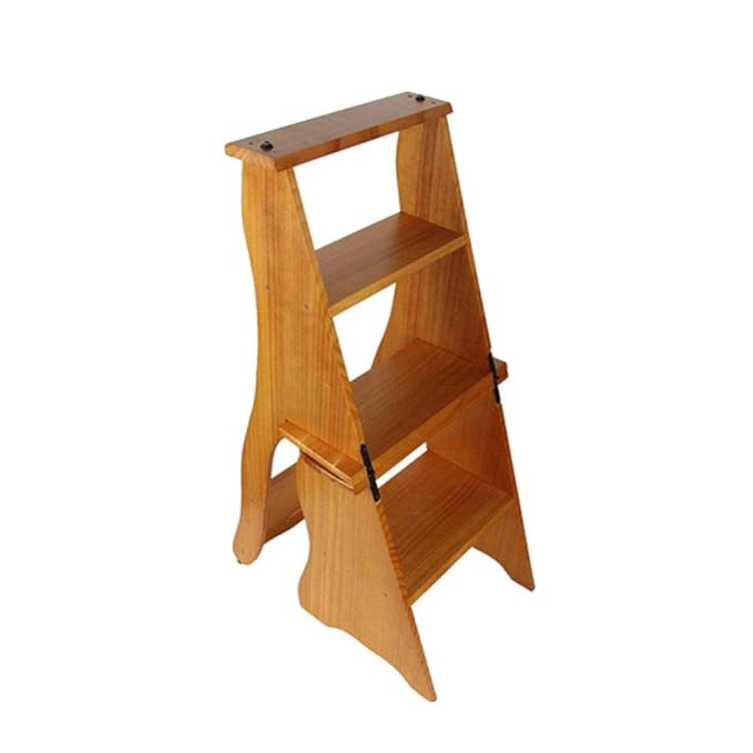 TLTLTD Solid Wood Household Folding Ladder, Thickening