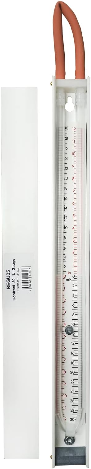 Regin REGU05 "U" Gauge Manometer 12 inch 30mbar Pressure Meter