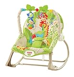 Fisher-Price - Hamaca crece conmigo, monitos divertidos, color verde (Mattel CBF52)