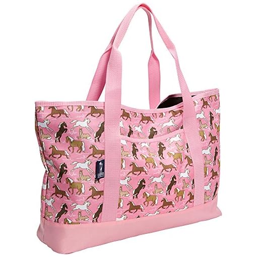 Wildkin Travel Tote Bag for Kids and Adults, Made from Polyester Fabric with Moisture-Resistant Interior Lining, Measures 19 x 5.5 x 13.5 Inches, Features Two Durable Carrying Handles