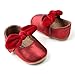 Baby Girls Mary Jane Flats Anti-Slip Rubber Sole Bow Toddler Princess Dress Shoes Red