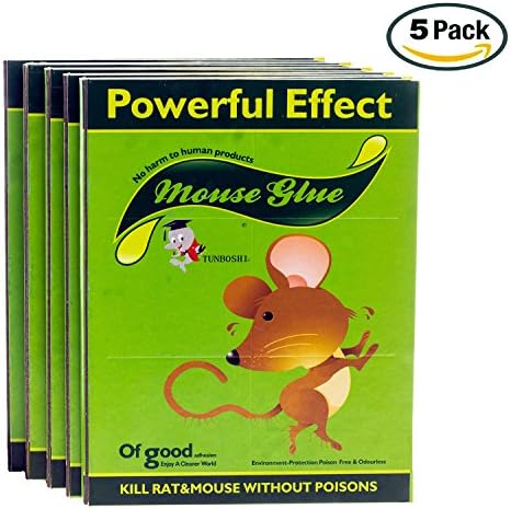Mouse trap, Mouse Glue Trap, Rat Glue Traps, Noubi tech Peanut Butter Scented Rat Glue Boards Mice Sticky Traps with Professional Strength Glue (5 pack)
