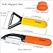 Peeler Vegetable Fruit Peelers Set Y Peeler Razor-sharp Stainless Steel Blade with Comfy Ergonomic Grip Silicone Handle with Versatile Straight Serrated Julienne Blade Peeler 3 Pack