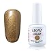 Qimisi Soak-off Gel Polish Lacquer Nail Art UV LED Manicure Varnish 15ml Gold