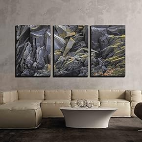 3 Piece Canvas Wall Art - Iceland Nature - Modern Home Art Stretched and Framed Ready to Hang - 16"x24"x3 Panels