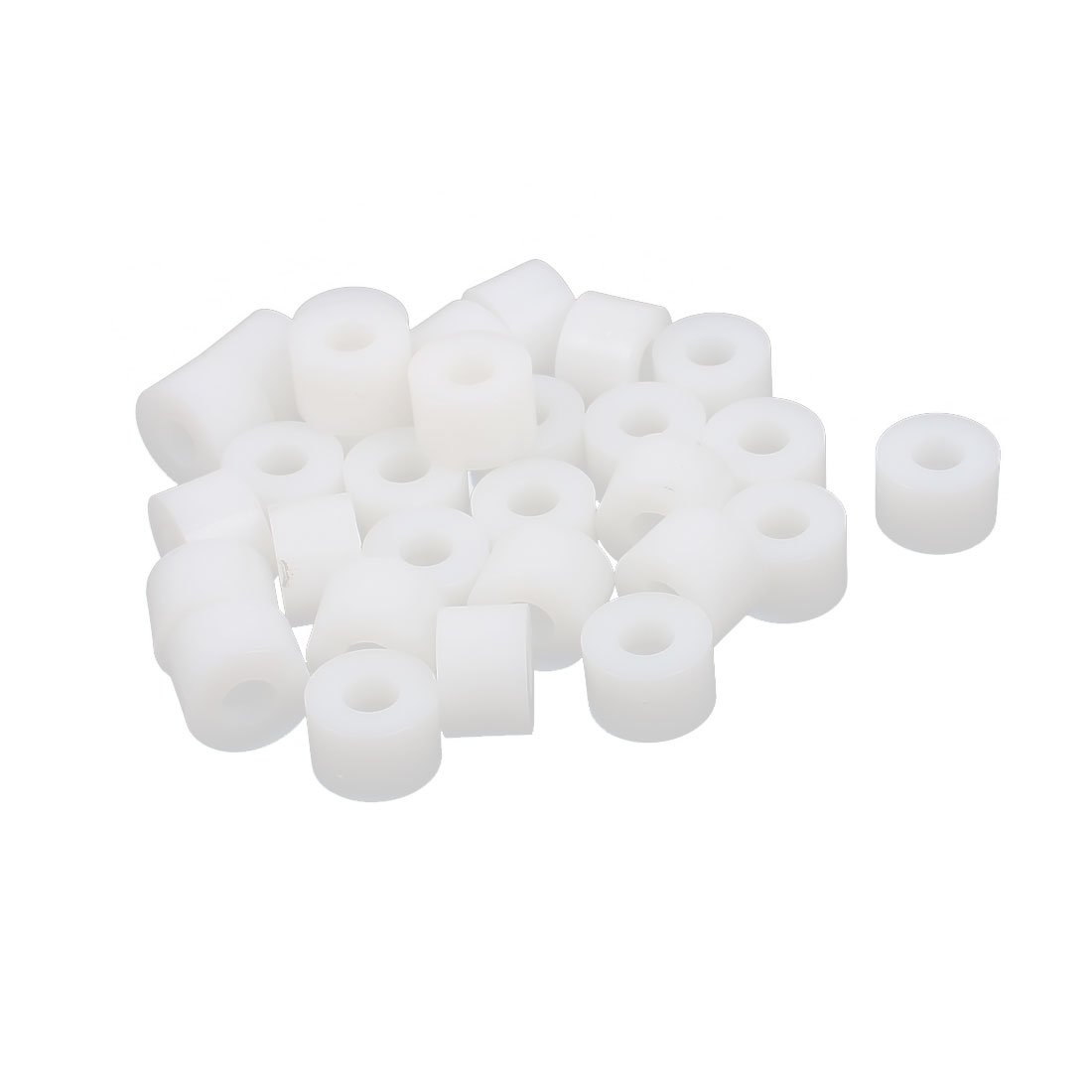 sourcingmap Plastic Round Insulation Column Standoff Support Spacer Tube 12x8mm 30pcs White