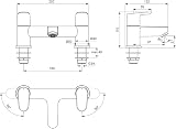 Ideal Standard Cerafine O Dual Control Bath Tap Filler BC707AA Ceramic Disc view 5