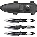 Perfect Point RC-595-3 Thunder Bolt Throwing Knife Set with Three Knives, Black Blades, Steel Handle, 5-1/2-Inch Overall