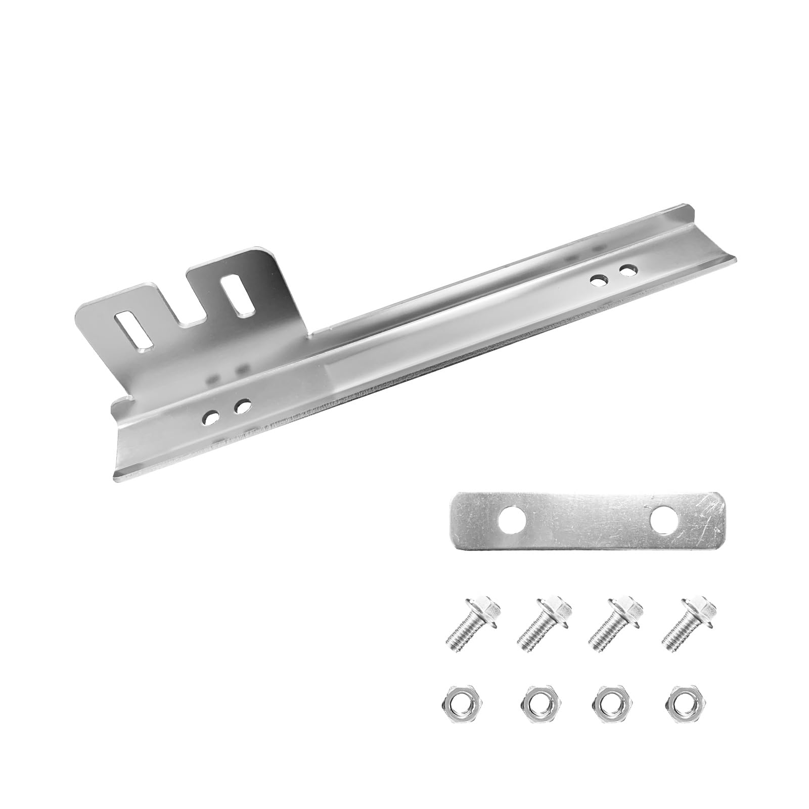 Photo 1 of Dickno License Plate Holder, Front Bumper License Plate Frames Relocator with Mounting Bolts and Nuts, Universal Drilling Mounting Auto License Plate Bracket Holder, Car Accessories (Silver)