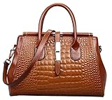 Heshe® Vintage New Office Lady Luxury Fashion Crocodile Tote Top Handle Crossbody Shoulder Purse Handbag for Women