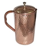DakshCraft High Quality Pure Copper Jug with Lid for Health Benefits