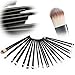 Eye Makeup Brushes Set, 20 Pcs Professional Eye Cosmetic Brush Set Eye Shadow Eyeliner Eye Brow Foundation Powder Liquid Cream Blending Brush