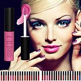 Qi best Lipstick,TOOPOOT Waterproof Matte liquid Long Lasting Lip Gloss
