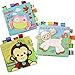 Bontip Fabric Baby Cloth Books Non-Toxic Activity Crinkle Soft Book Early Educational Toys for Toddler Infants and Kids - Perfect for Baby Shower Gifts (Pack of 3)