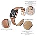 OXWALLEN Apple Watch Band Leather Replacement Watch Strap with Stainless Metal Buckle Clasp iwatch series 1 2 3 Replacement strap (38mm, Brown Band+Rose Gold Buckle)