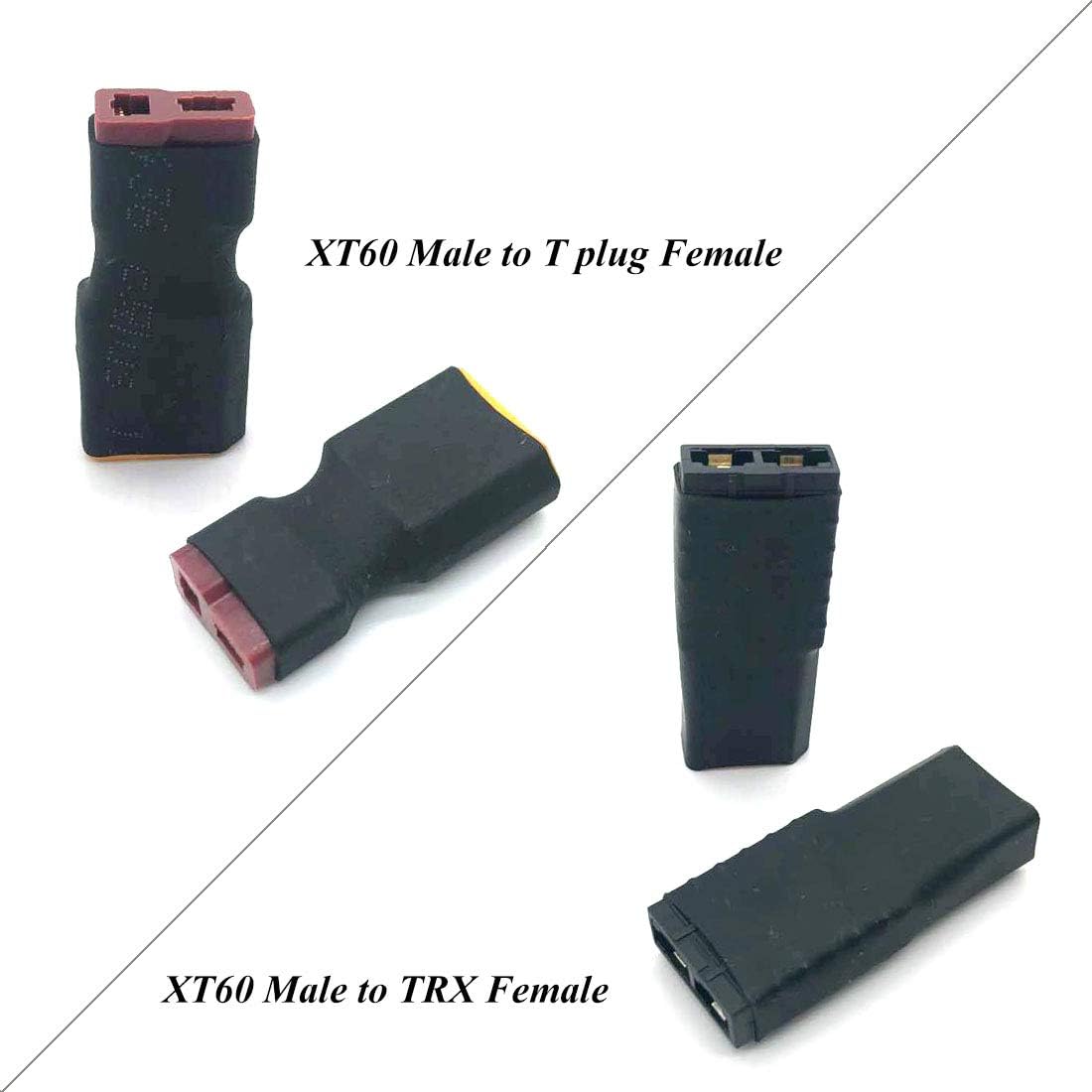 FLY RC 4PCS Male XT60 Plug to EC5 Deans T Traxxas TRX EC3 Female Connector Wireless Converter Adapter for RC Lipo NiMH Battery Charger ESC - Image 4
