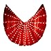LED Isis Wings Glow Light Up Belly Dance Costumes with Sticks Performance Clothing Carnival Halloween (Red Plus)