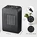 Soulcker Space Heater, Portable Heater With 750W/1500W Power Setting, 2 Seconds Heat-up, Tip-over and Over-heat Protection, Ceramic Small Space Heater for Office, Home, Indoor Use - Black