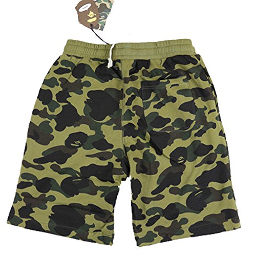Bape Full Camo Shark Shorts Yellow Green X Large Green