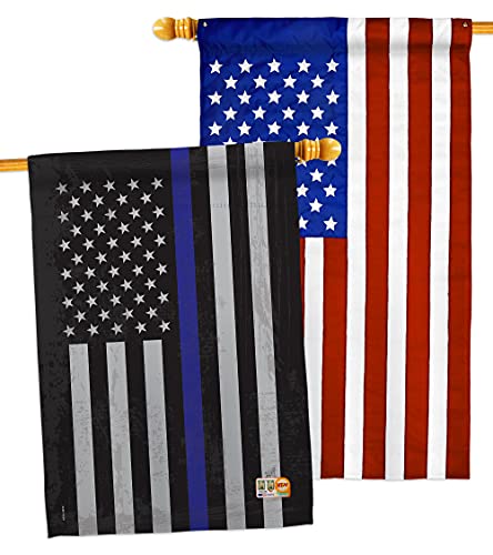 Breeze Decor US Blue Stripe Pack Armed Forces Police Cop Law Enforcement Sherif…